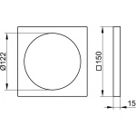Keuco Rozeta przedłużająca 15 mm, Chrom 59970010182