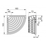 Keuco Solo Koszyk na gąbkę narożny, Chrom 24944010100