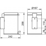 Keuco Universal Kosz na odpady sanitarne, Chrom 14977010000