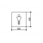 Keuco Universal Szyld dzrzwiowy, Chrom 14967010000