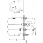  KOHLMAN Axel Bateria wannowa 4-otworowa z obrotową wylewką czarny mat QB244AB