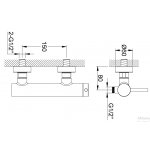 KOHLMAN Axel Bateria prysznicowa natynkowa chrom QW120A