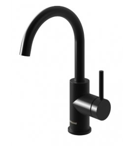  KOHLMAN Axel Bateria umywalkowa 1-otworowa z obrotową wylewką czarna QB150AB