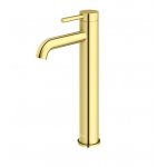   KOHLMAN Axel Bateria umywalkowa 1-otworowa wysoka złoty połysk QB170AGD