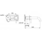   KOHLMAN Axel Bateria umywalkowa podtynkowa złoty połysk QW180AGD