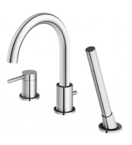 KOHLMAN Axel Bateria wannowa 3-otworowa z obrotową wylewką chrom QB241A