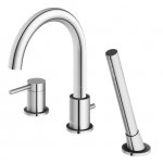 KOHLMAN Axel Bateria wannowa 3-otworowa z obrotową wylewką chrom QB241A