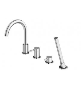 KOHLMAN Axel Bateria wannowa 4-otworowa z obrotową wylewką chrom QB244A