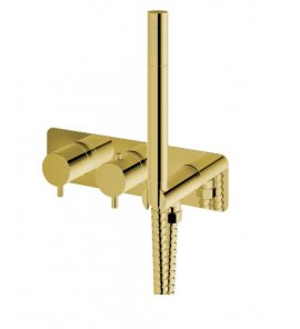   KOHLMAN Axel Bateria wannowa z termostatem podtynkowa złoty połysk QW265AGD