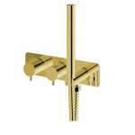   KOHLMAN Axel Bateria wannowa z termostatem podtynkowa złoty połysk QW265AGD