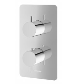 KOHLMAN Axel Bateria wannowo-prysznicowa termostatyczna podtynkowa z dwoma wyjściami chrom QW432A