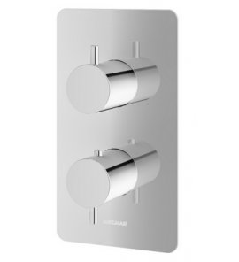 KOHLMAN Axel Bateria wannowo-prysznicowa termostatyczna podtynkowa z trzema wyjściami chrom QW433A