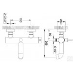 KOHLMAN Axel Bateria wannowo-prysznicowa natynkowa chrom QW110A