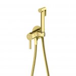   KOHLMAN Axel Bidetka podtynkowa z mieszaczem i słuchawką złoty połysk QW135AGD