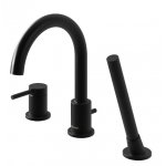  KOHLMAN Axel Bateria wannowa 3-otworowa z obrotową wylewką czarny mat QB241AB