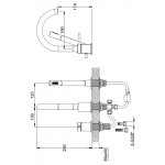  KOHLMAN Axel Bateria wannowa 3-otworowa z obrotową wylewką czarny mat QB241AB
