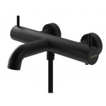  KOHLMAN Axel Bateria wannowo-prysznicowa termostatyczna natynkowa czarny mat QW710AB