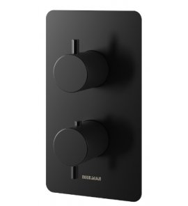  KOHLMAN Axel Bateria wannowo-prysznicowa termostatyczna podtynkowa z trzema wyjściami czarny mat QW433AB
