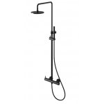  KOHLMAN Axel Zestaw prysznicowy z termostatem natynkowy czarny mat QW273AB