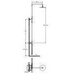  KOHLMAN Axel Zestaw prysznicowy z termostatem natynkowy czarny mat QW273AB