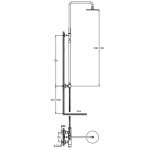 KOHLMAN Axel zestaw prysznicowy natynkowy chrom QW276A