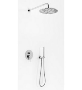 KOHLMAN Axel Zestaw prysznicowy podtynkowy z deszczownicą 25 cm chrom QW210ABR25