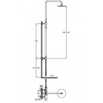   KOHLMAN Axel zestaw prysznicowy natynkowy złoty połysk QW276AGD