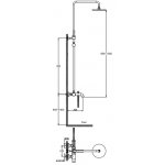 KOHLMAN Axel zestaw wannowo-prysznicowy natynkowy chrom QW277A