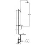  KOHLMAN Axel zestaw wannowo-prysznicowy natynkowy czarny mat QW277AB