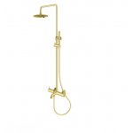   KOHLMAN Axel zestaw wannowo-prysznicowy natynkowy złoty połysk QW277AGD