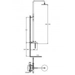   KOHLMAN Axel zestaw wannowo-prysznicowy natynkowy złoty połysk QW277AGD
