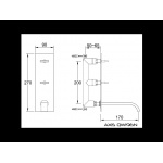 KOHLMAN Axis bateria umywalkowa QW196N