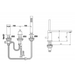 KOHLMAN BOXINE Bateria wannowa trzyotworowa QB241B