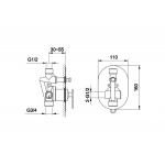 KOHLMAN BOXINE Bateria wannowa QW210B