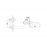 KOHLMAN DEXAME Bateria umywalkowa ścienna QW180D