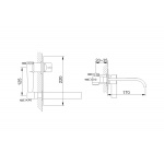 KOHLMAN DEXAME Bateria umywalkowa ścienna QW185D
