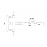 KOHLMAN DEXAME Bateria umywalkowa ścienna QW190D