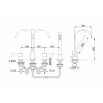 KOHLMAN DEXAME Bateria wannowa czterootworowa QB240D