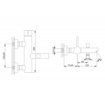 KOHLMAN DEXAME Bateria wannowa ścienna QW110D