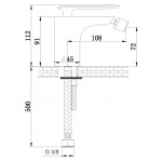  KOHLMAN EXPERIENCE Bateria bidetowa 1-otworowa czarny mat QB130EB