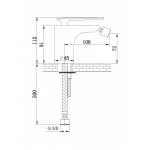   KOHLMAN EXPERIENCE Bateria bidetowa 1-otworowa złoty połysk QB130EGD