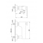   KOHLMAN EXPERIENCE Bateria natryskowa ścienna złoty połysk QW120EGD