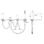 KOHLMAN EXPERIENCE Bateria wannowa na brzeg wanny chrom QB244E