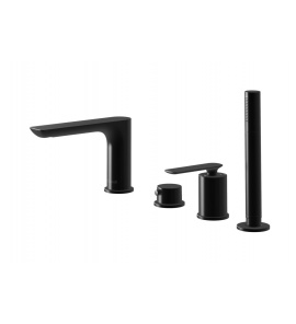  KOHLMAN EXPERIENCE Bateria wannowa na brzeg wanny czarny mat QB244EB