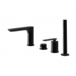  KOHLMAN EXPERIENCE Bateria wannowa na brzeg wanny czarny mat QB244EB