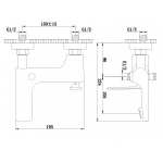  KOHLMAN EXPERIENCE Bateria wannowo-natryskowa ścienna czarny mat QW110EB