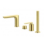   KOHLMAN EXPERIENCE Bateria wannowa na brzeg wanny złoty połysk QB244EGD