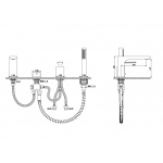   KOHLMAN EXPERIENCE Bateria wannowa na brzeg wanny złoty połysk QB244EGD