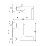   KOHLMAN EXPERIENCE Bateria wannowo-natryskowa ścienna złoty połysk QW110EGD