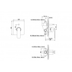   KOHLMAN EXPERIENCE Bateria wannowo-natryskowa podtynkowa złoty połysk QW210EGD